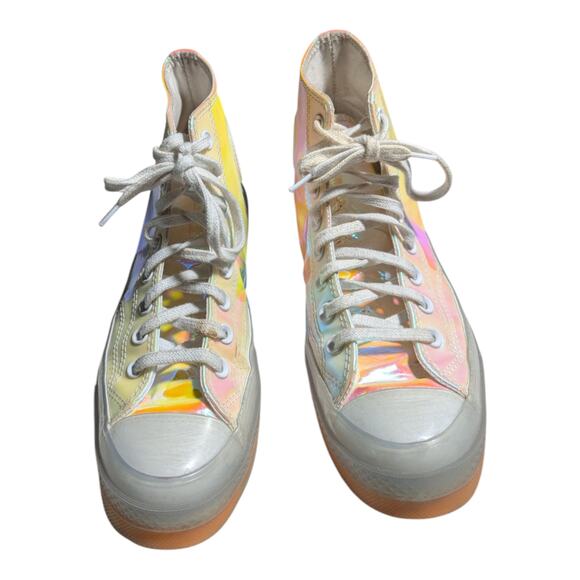 Converse All Star Chuck 70 Hi Iridescent High Top Lace Up Sneakers M 7 W 9 - Picture 2 of 6